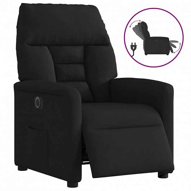 vidaXL Elektrické polohovací křeslo černé textil