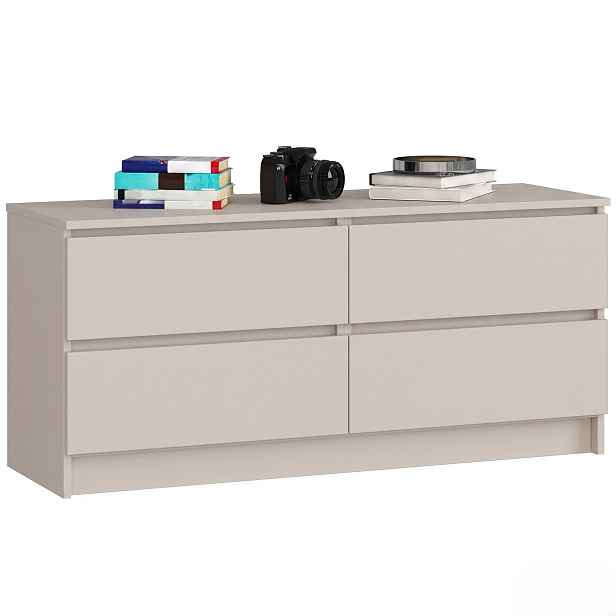 Ak furniture Komoda CLP 4SZ 120 cm kašmír
