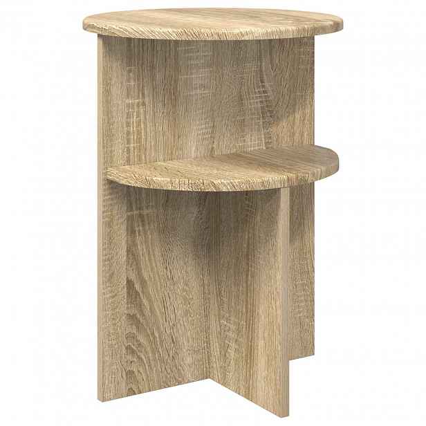 vidaXL Boční stůl Dub sonoma Ø 39,5 x 55 cm Kompozitní dřevo