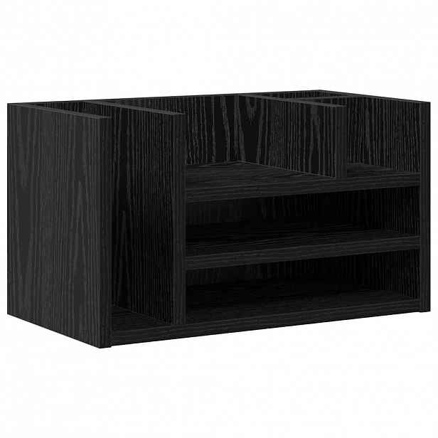 vidaXL Organizér na stůl Černý dub 44,5 x 24 x 25 cm Kompozitní dřevo