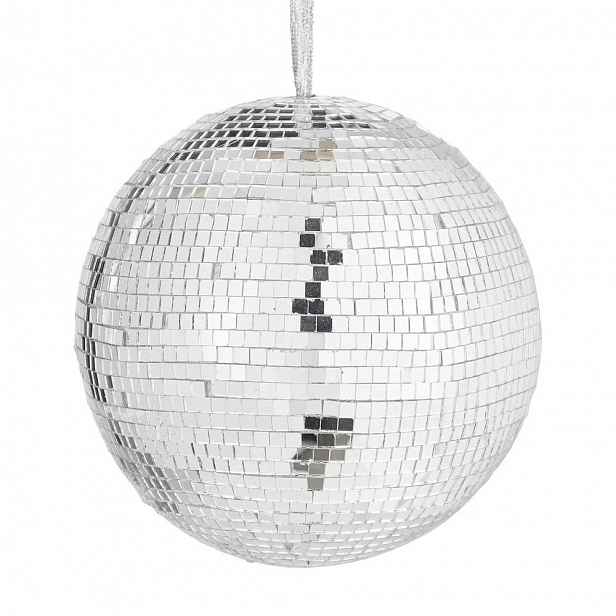 Butlers DISCO Koule 10 cm - stříbrná