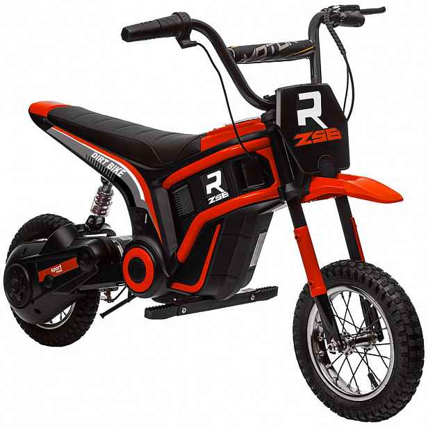 HOMCOM ELEKTRICKÝ motocykl Dětský elektrický motocykl s motorem 24 V, 350 W, 8–16 km/h, červený
