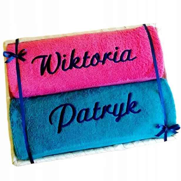 Praktický dárek na Svatba Svatební Hostina sada ručníků S Jménem a výšivkou nápis