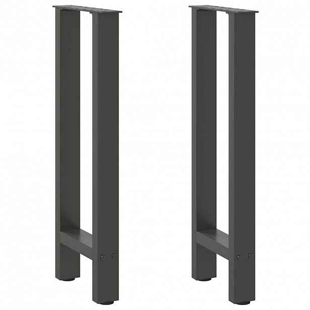 vidaXL Nohy konzolového stolku antracitové 2 ks 38 x (72-73) cm ocelové