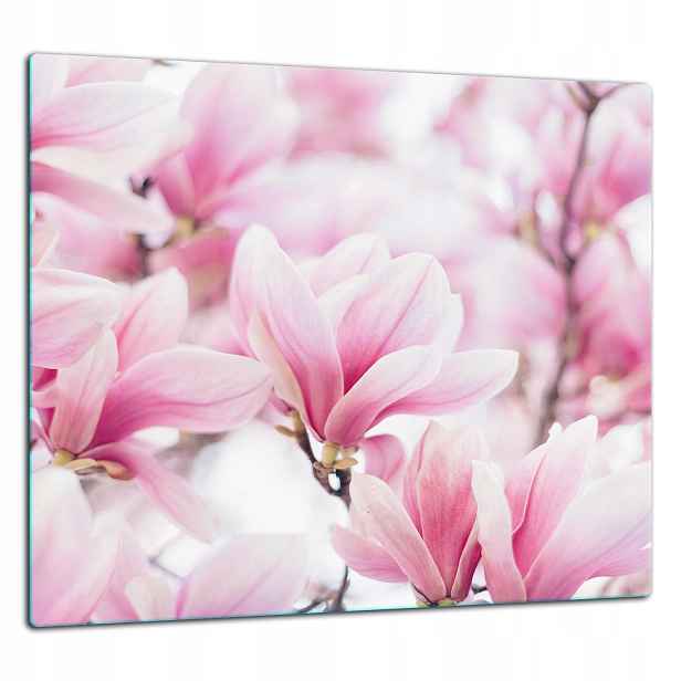 Skleněná Ochranná Deska Panel Lepidlo 65x60 Květiny