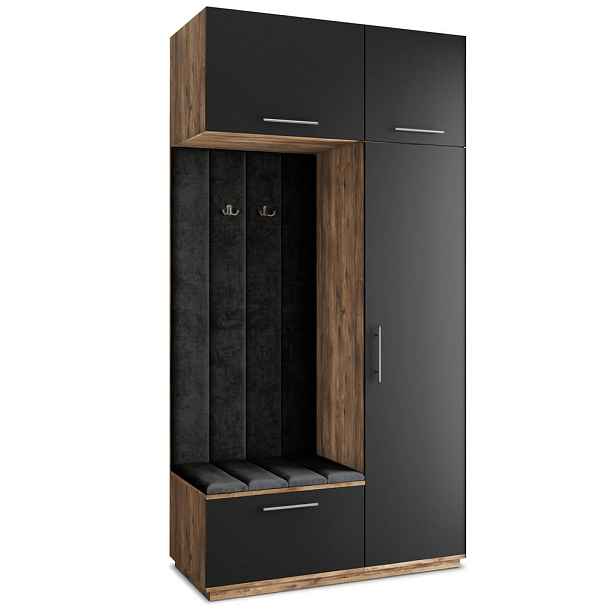 MASSENO MODERNÍ PŘEDSÍŇOVÁ SKŘÍŇ REMA, 120/240/60 cm, dekor dub