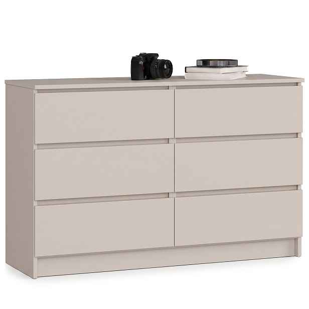 Ak furniture Komoda CLP 6SZ 120 cm kašmír