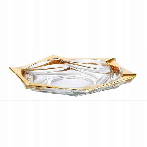 Bohemia Talíř 330 mm Flamenco Gold Křišťál