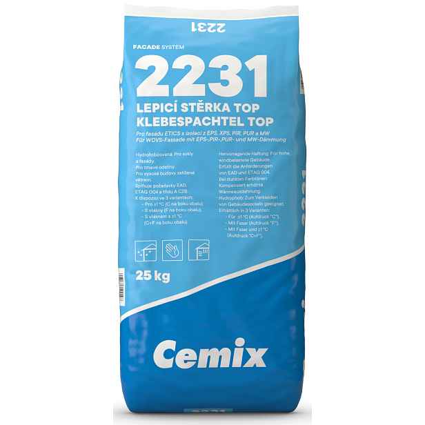 Hmota lepicí a stěrková Cemix 2231 TOP s vlákny 25 kg