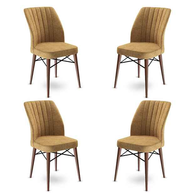 Sada židlí (4 kusy) Flex - Cappuccino, Brown
