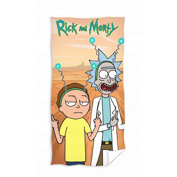 Zábavný Ručník Rick I Morty Peace Among Worlds Rick And Morty 70x140