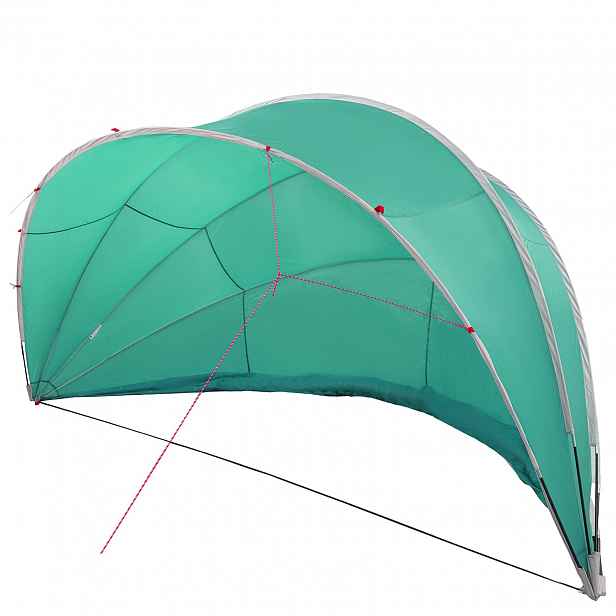 vidaXL Bazénový dóm 546 x 516 x 250 cm 185T polyester s PU vrstvou