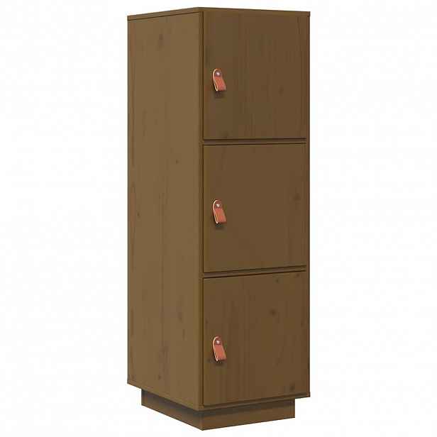 vidaXL Skříň highboard medově hnědá 34x40x108,5 cm masivní borovice