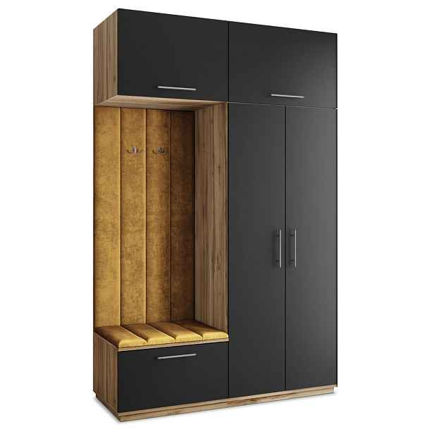 MASSENO MODERNÍ PŘEDSÍŇOVÁ SESTAVA REMA, 150/240/60 cm, dub Wotan