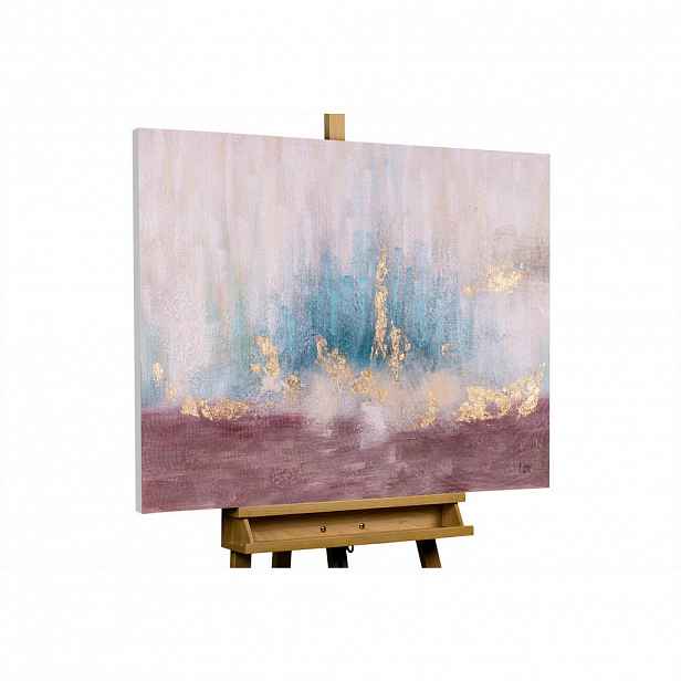 KUNSTLOFT RUČNĚ MALOVANÝ AKRYLOVÝ OBRAZ TURQUOISE, 100/75 CM