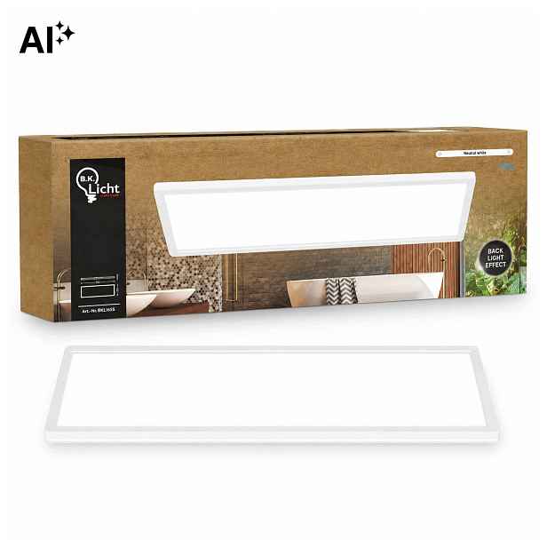 Led panel stropní svítidlo do koupelny 22W 3000lm 4000K IP44 stropní svítidlo bílá 58 cm