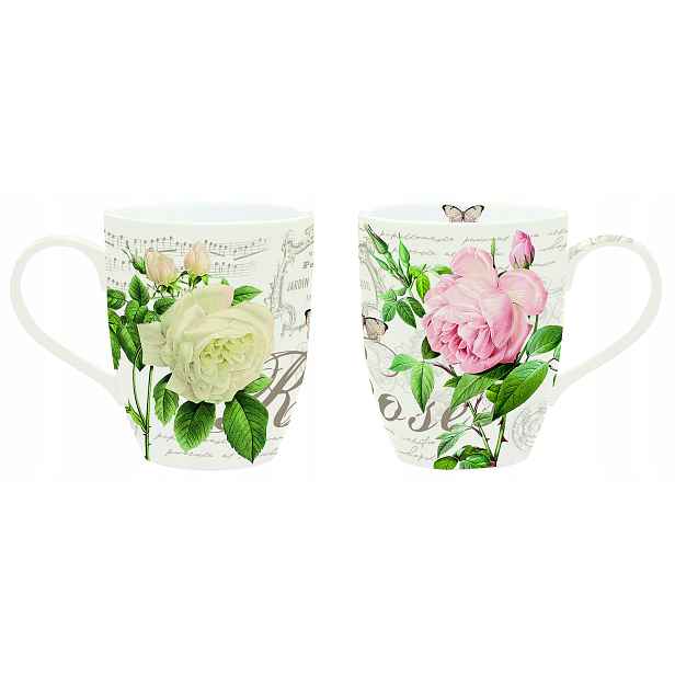 Porcelánové Šálky Jardin Botanique Růže 350 ml Komplet hrnek x 2 ks
