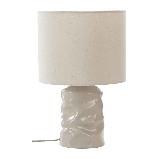 Šedá keramická stolní lampa (výška 40 cm) Milera – Jotex