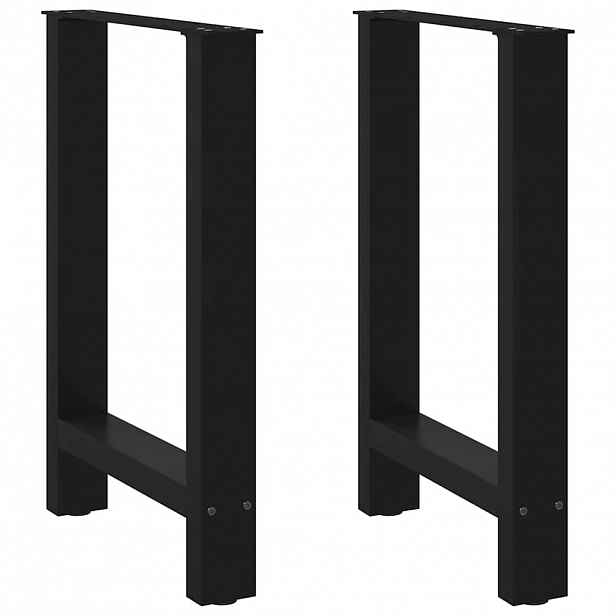 vidaXL Nohy k jídelnímu stolu černé 2 ks 50 x (72-73) cm ocelové