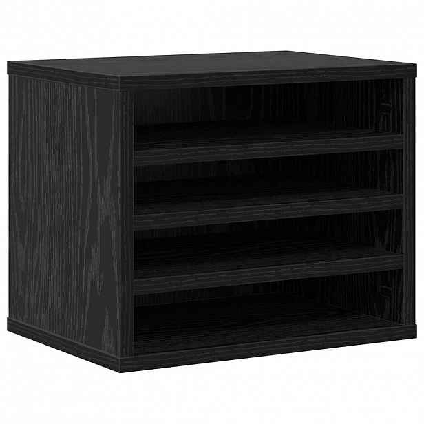 vidaXL Organizér na stůl Černý dub 36 x 26 x 29,5 cm Kompozitní dřevo