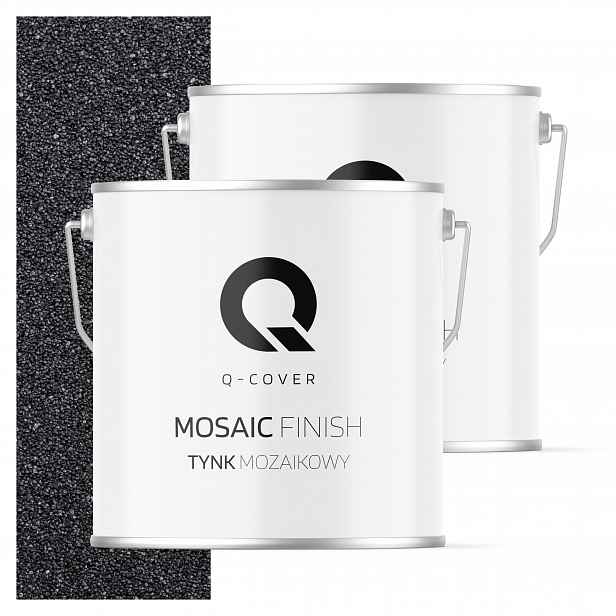 Mozaiková Omítka Mozaika 7KG Černá M12 Ozdobná Pryskyřičná Fasáda Premium