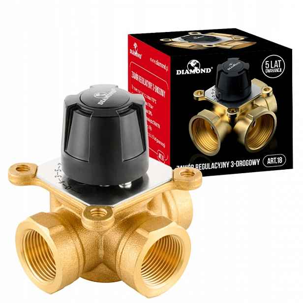 3-CESTNÝ Směšovací Ventil 6/4" DN40 Třícestný Diamond