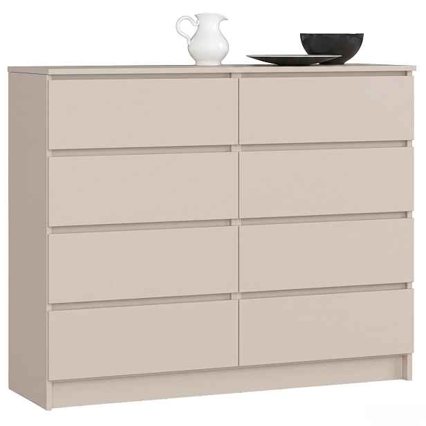 Ak furniture Komoda CLP 8SZ 120 cm kašmír