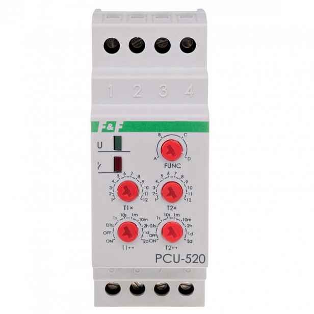 F&f 4-FUNKČNÍ Časový Relé PCU-520