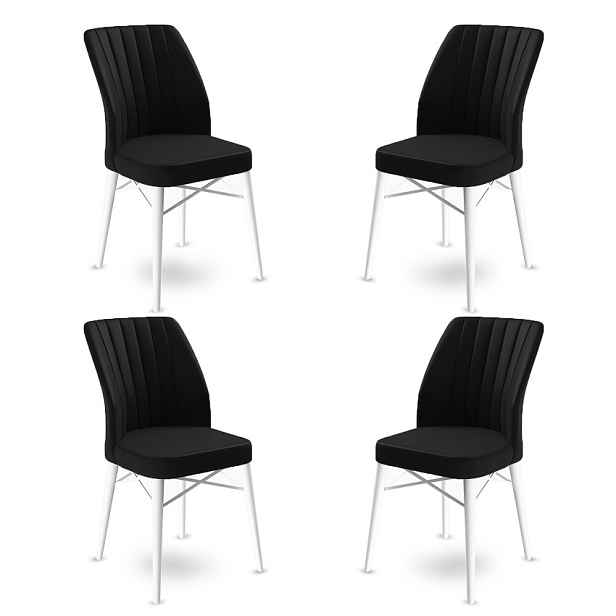Sada židlí (4 kusy) Flex - Black, White