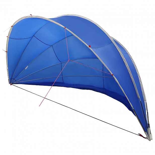 vidaXL Bazénový dóm 592 x 590 x 275 cm 185T polyester s PU vrstvou