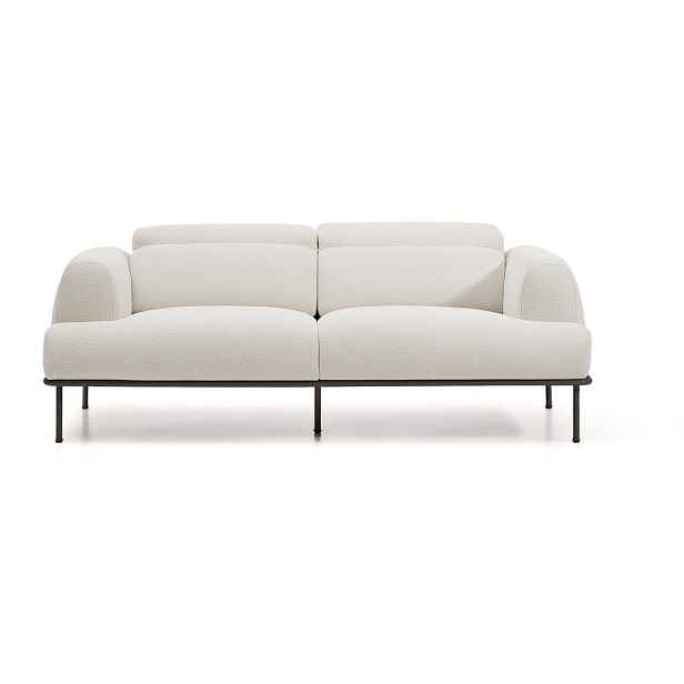 Béžová žinylková polohovací pohovka 214 cm Aurum – Kave Home
