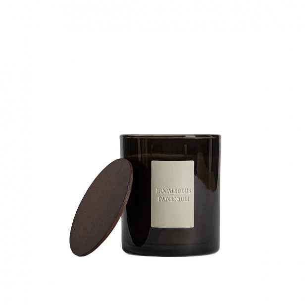 Vonná svíčka sójová Urban Leather Eucalyptus Patchouli 380 g Homla
