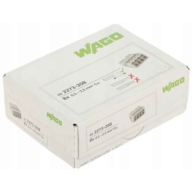 Elektrická kostka Wago 2273-208, balení 50 kusů
