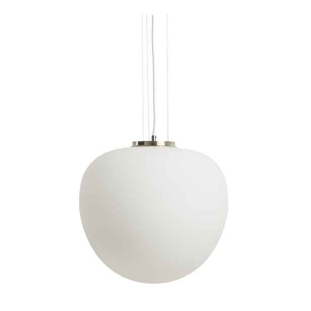 Bílé závěsné svítidlo se skleněným stínidlem ø 40 cm Ardali – Kave Home