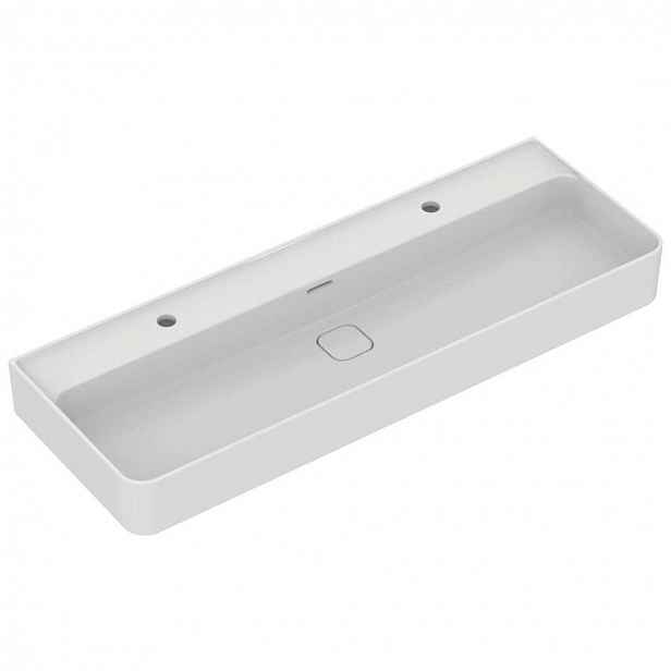 Ideal Standard Strada II - Umyvadlo 120x43 cm, s přepadem, 2 otvory pro baterii, s Ideal Plus, bílá T3595MA