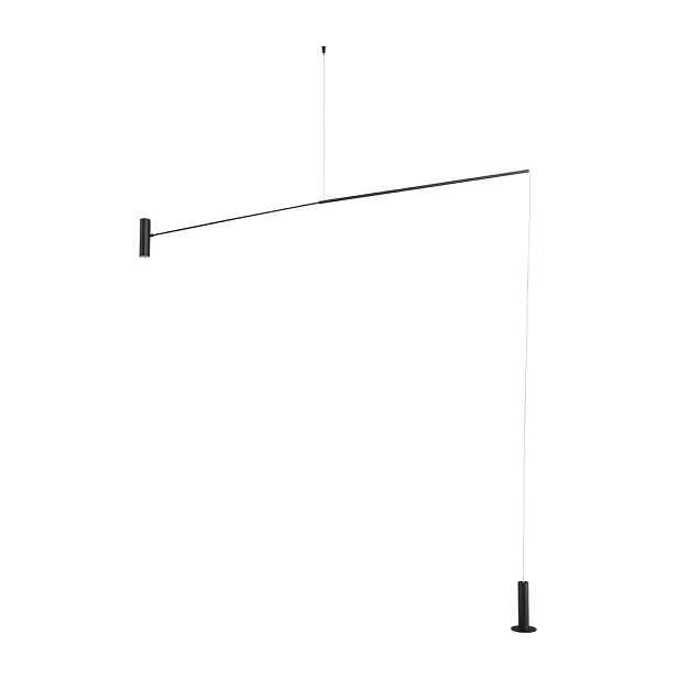 Matně černá kovová LED stojací lampa (výška 250 cm) Voice – Nova Luce