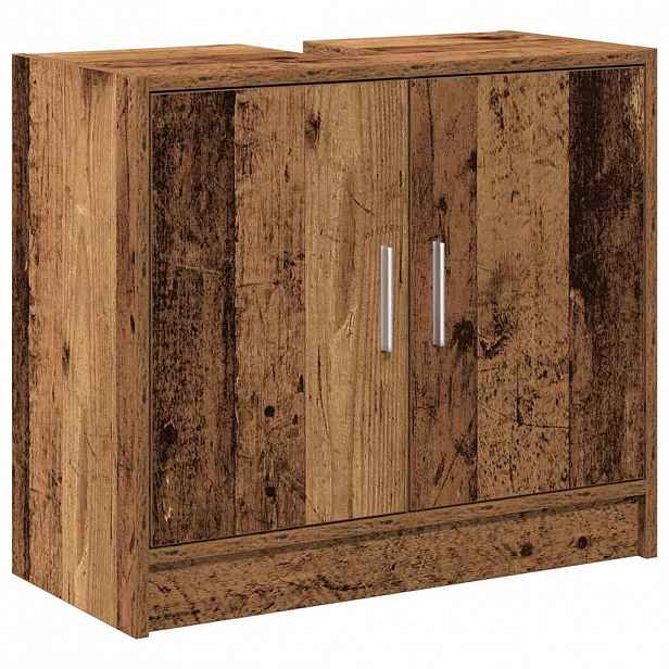 vidaXL Koupelnová skříň Staré dřevo 63 x 29 x 55 cm Kompozitní dřevo