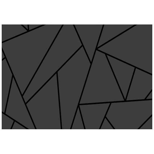 Vliesová fototapeta Geometrické postavy černo-šedé linie 300x210 lepidlo