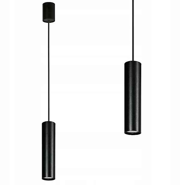 Závěsná lampa tuba s jednoduchým závěsem černá na GU10 Eye M 6840 Nowodvorski