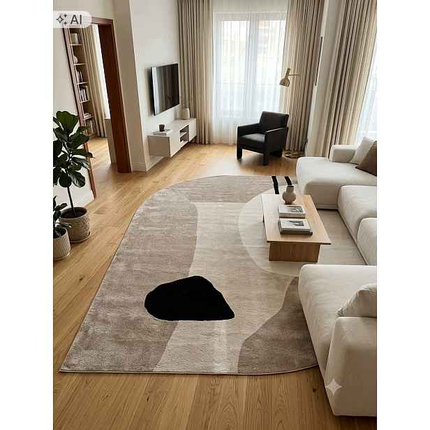 Koberec do obývacího pokoje 300 x 400 cm, vícebarevný, měkký vlas, plyšový