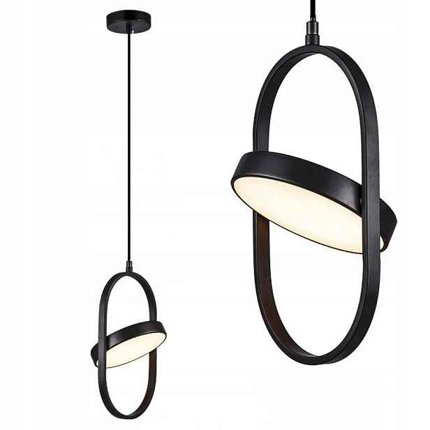 Černá Led Závěsná Lampa 1 Bodová Nastavitelná Stropní Jednoduchá Toolight