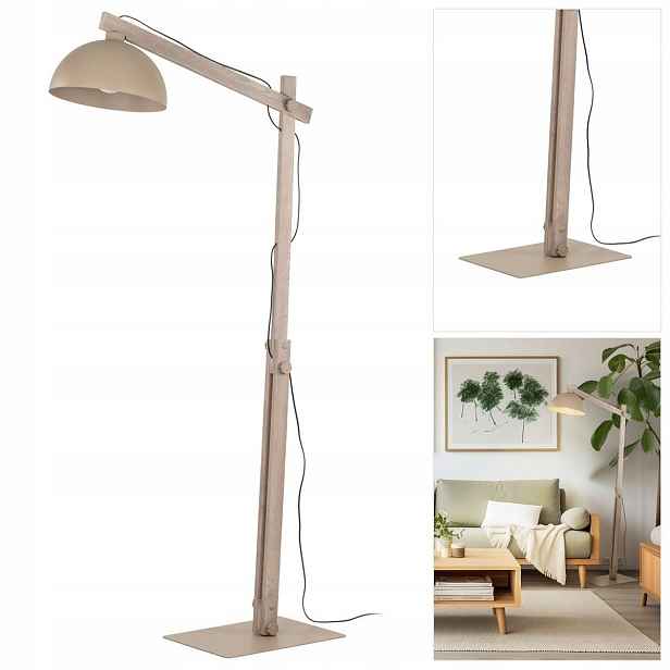 Stojací lampa Oslo Sabia béžová s přirozeným světlem do kanceláře Tk Lighting