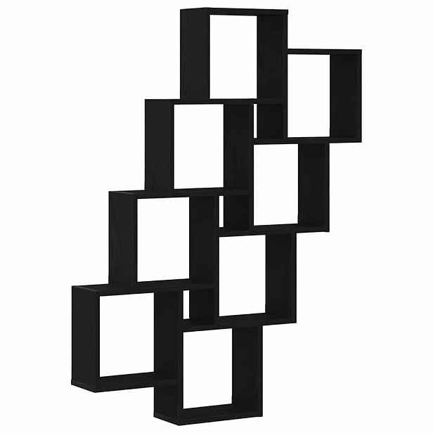 vidaXL Nástěnná polička Nástěnná montáž Černý dub 90 x 15 x 119,5 cm
