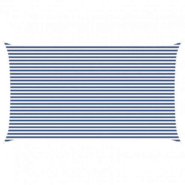 vidaXL Sluneční plachta Modrá a bílá 4 x 7 m 100% polyester Oxford