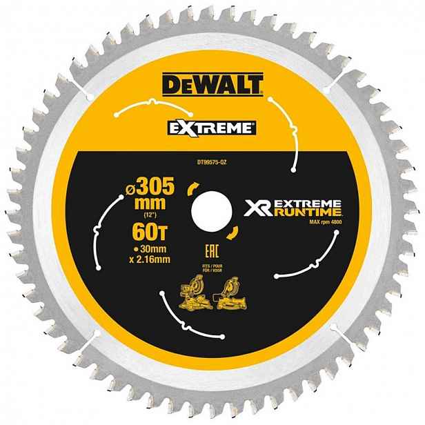 DeWALT - Pilový kotouč na dřevo 305x30 mm, 60 zubů DT99575
