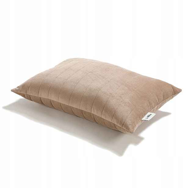 Mocca Elegantní Vysoká Polštář XL Sametová prošívaná 40x60 cm Velv La Millou