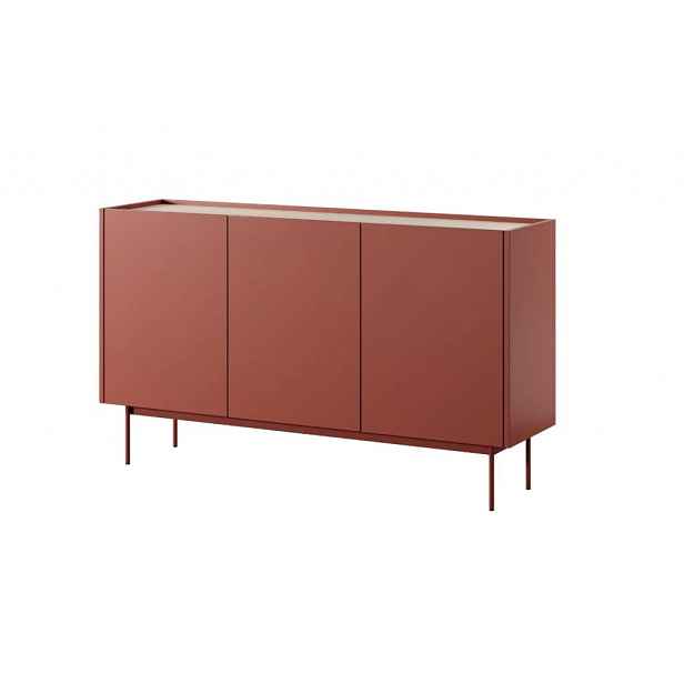 Piaski Komoda Color K144 červená/dub linea