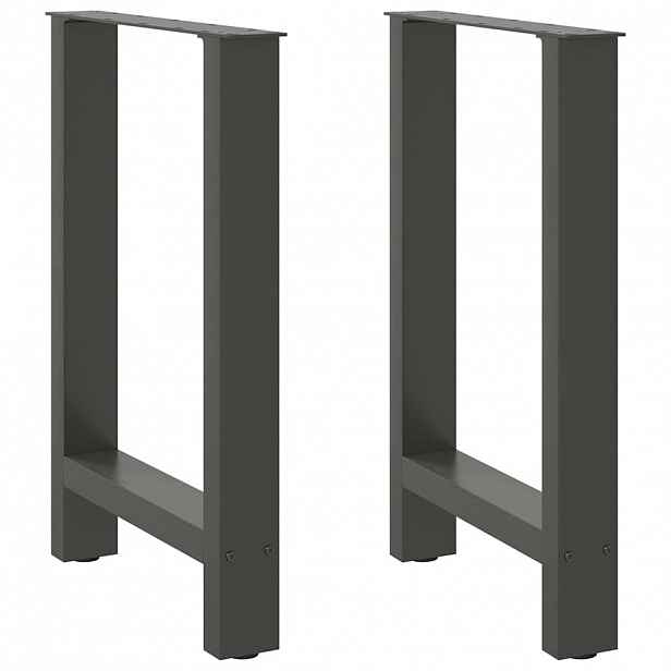 vidaXL Nohy k jídelnímu stolu antracitové 2 ks 60 x (72-73) cm ocelové