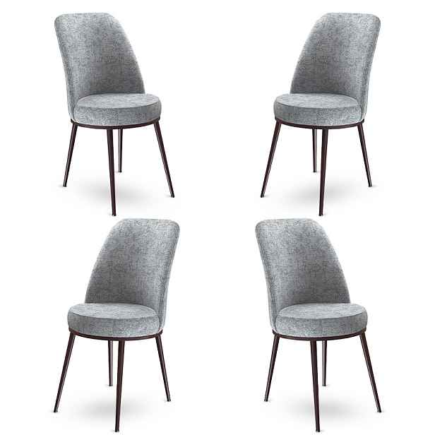 Sada židlí (4 kusy) Dexa - Grey, Brown