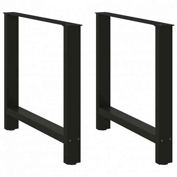 vidaXL Nohy k jídelnímu stolu černé 2 ks 70 x (72-73) cm ocelové